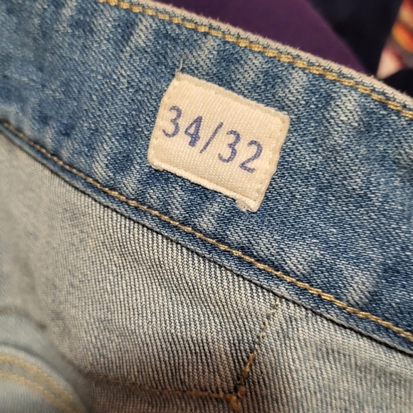 Smoke Rise Men's Distrwssed Blue Denim Jeans 34x32 - Picture 3 of 12